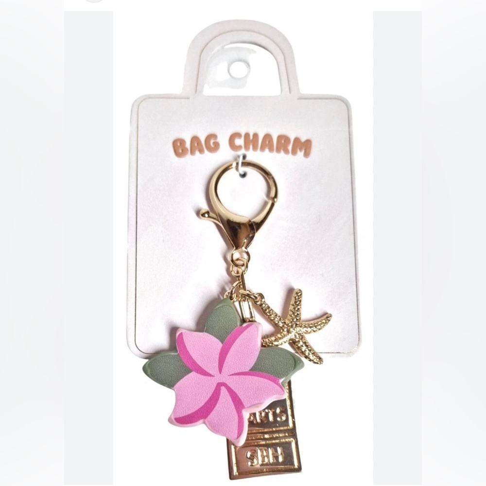 NWT Anthropologie St Barts City Bag Charm Key Chain 🌟